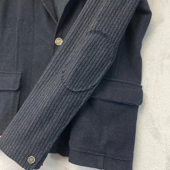 Imperial Italy Mens Knit Unconstructed Blazer Jacket XL Streetwear Preppy Blue - Picture 11 of 15